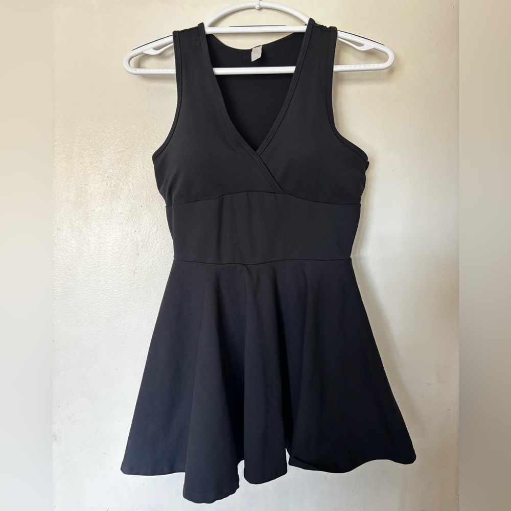 Nova Sport Black Fit & Flare Active Dress Size